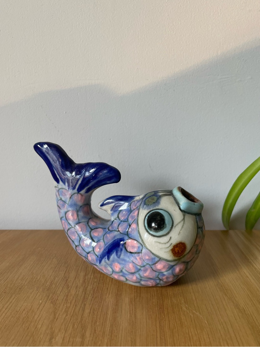 Vintage Tonala Mexican Pottery Fish Figurine Signed Reyna Pottery ✨ 🐟